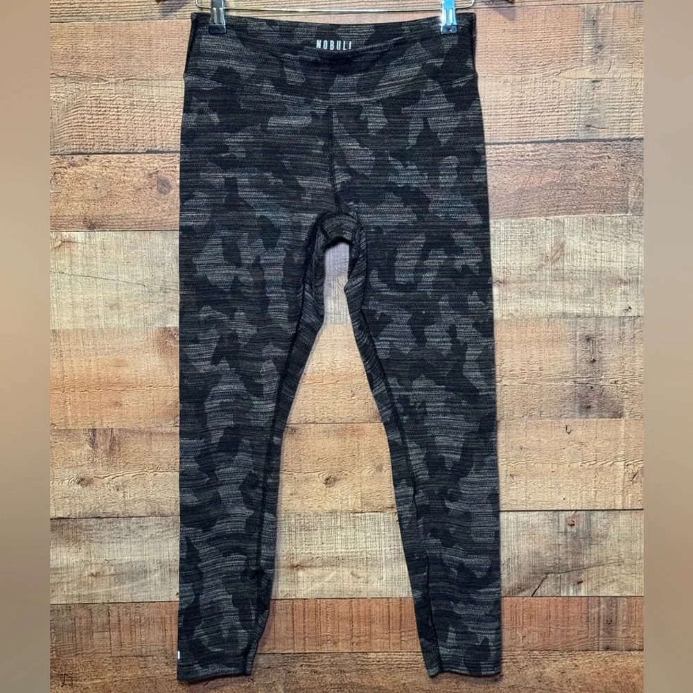 NOBULL  Black & Gray Space Dye Cami Leggings Women’s size Large